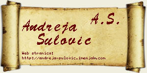 Andreja Šulović vizit kartica
